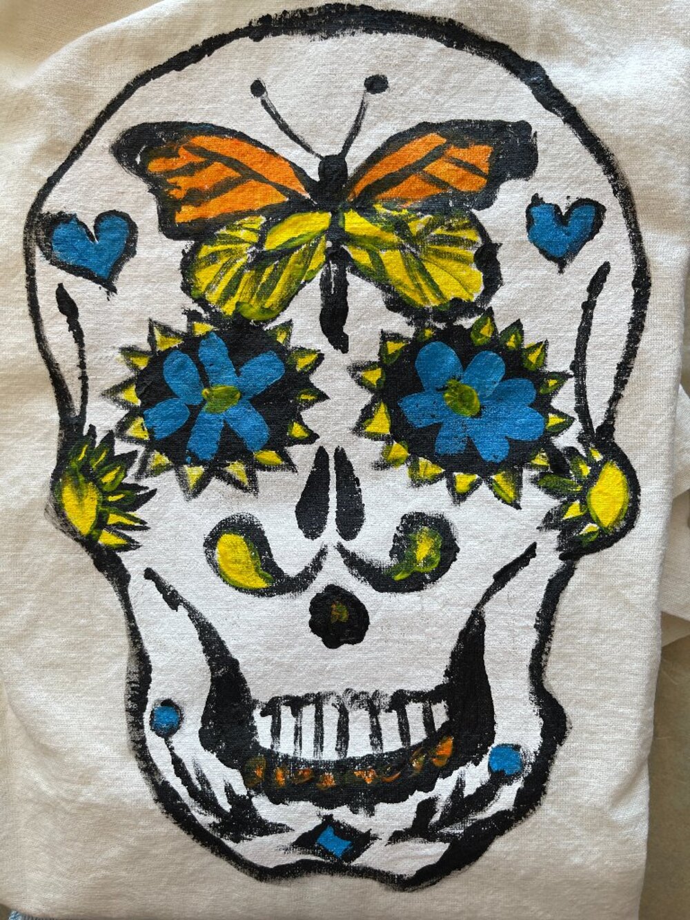 Hand-Painted Sugar Skull Shirt, Levi's